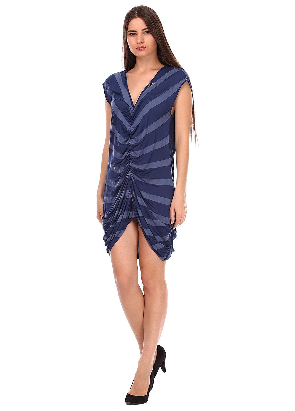 Комбинированное повседневный платье бирюзовый Killah в полоску