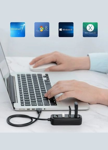 USB HUB 2.0 Разветвитель на 4 порта 0.15M, Vention (300523977)