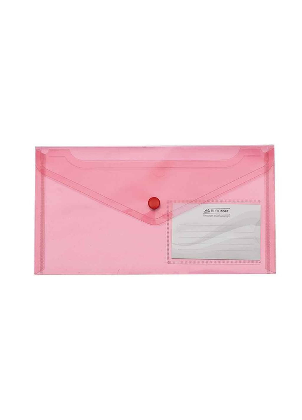 Папка-конверт TRAVEL, на кнопці, DL, червона BM.3938-05 Buromax (357219493)