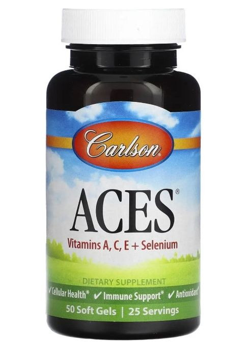 Антиоксидантний захист Carlson ACES 50 гел капс Carlson Labs (357340250)