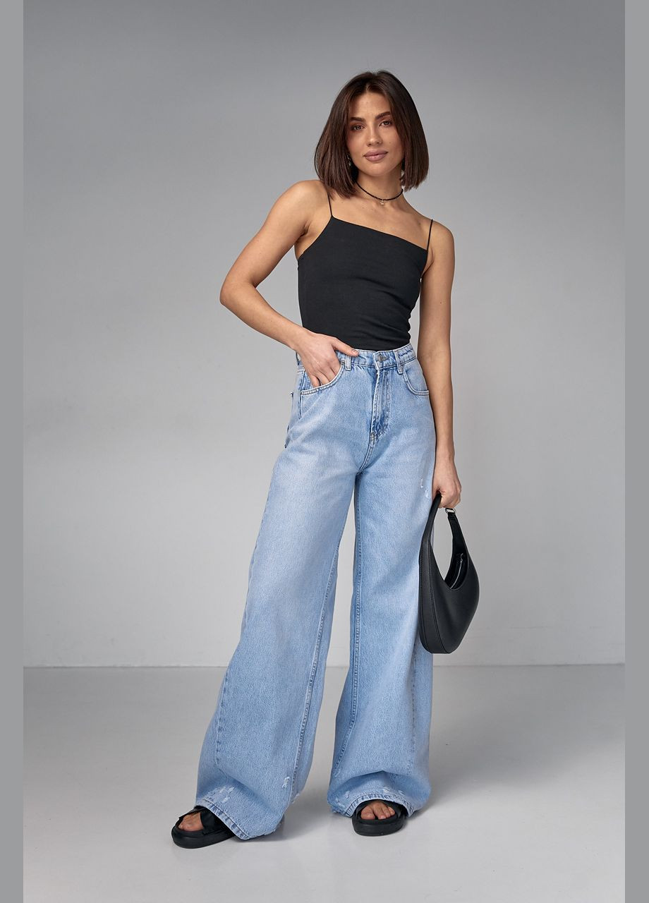 Жіночі джинси wide leg Lurex - (280900127)