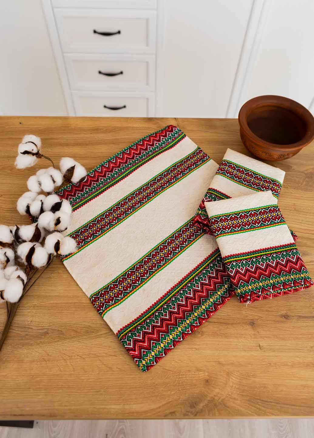 Серветка вишита з українським орнаментом 37х37см (рнд11137) Homedec - (322289118)