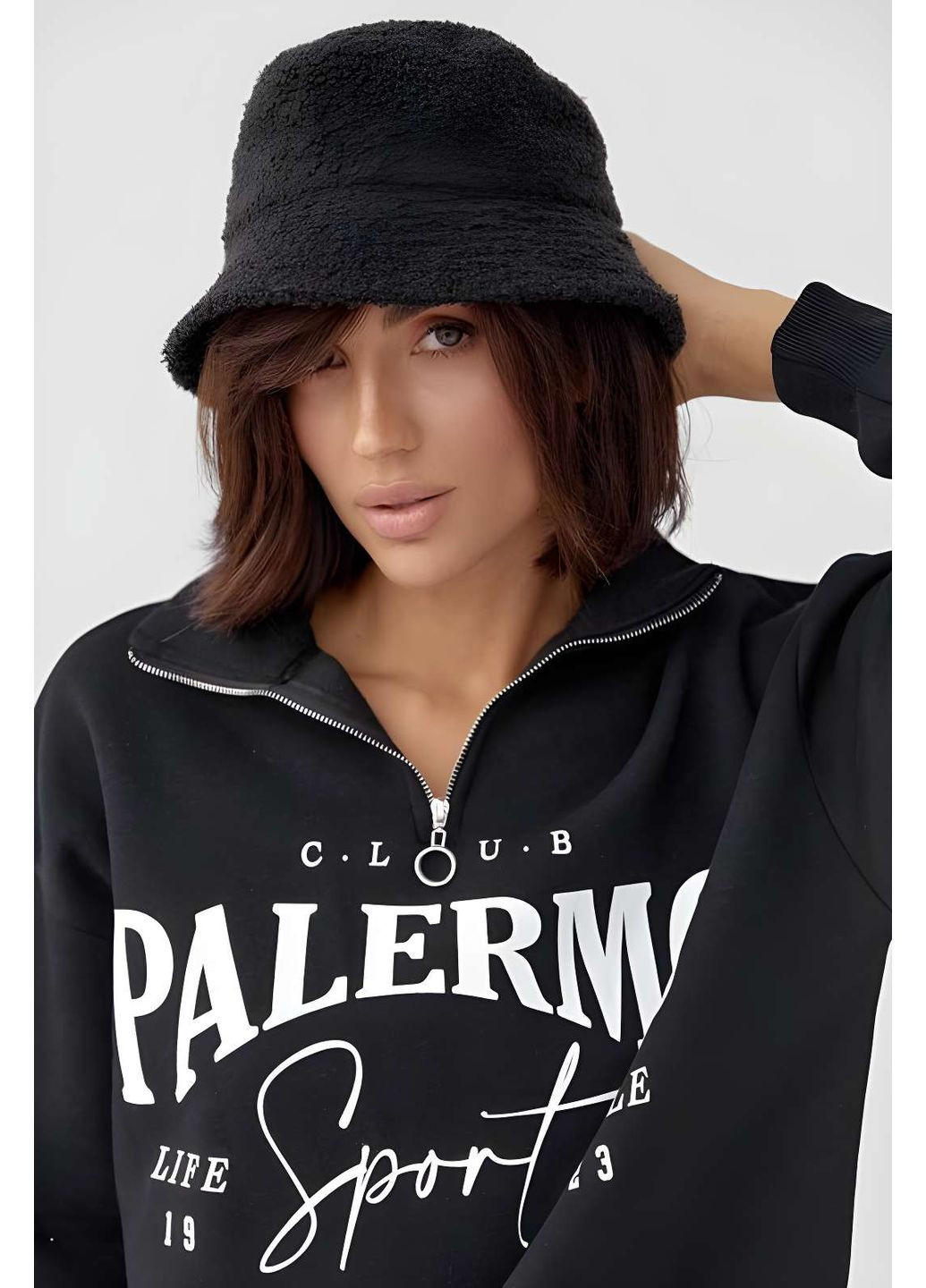 Жіноча утеплена панама баранець, букле, тепла, весна, осінь, зима, демісезон No Brand (362347829)