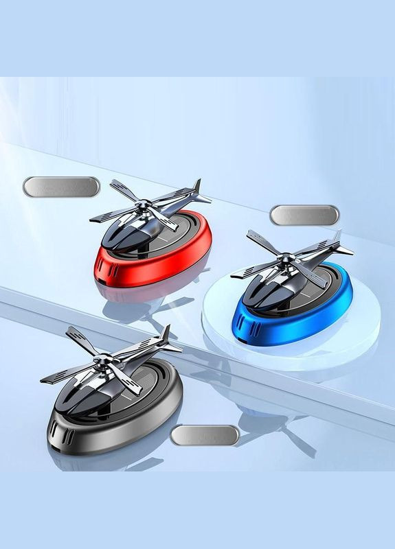 Ароматизатор в автомобиль Вертолет освежитель воздуха в машину на солнечной батарее черный (R051135) ABS (317297226)