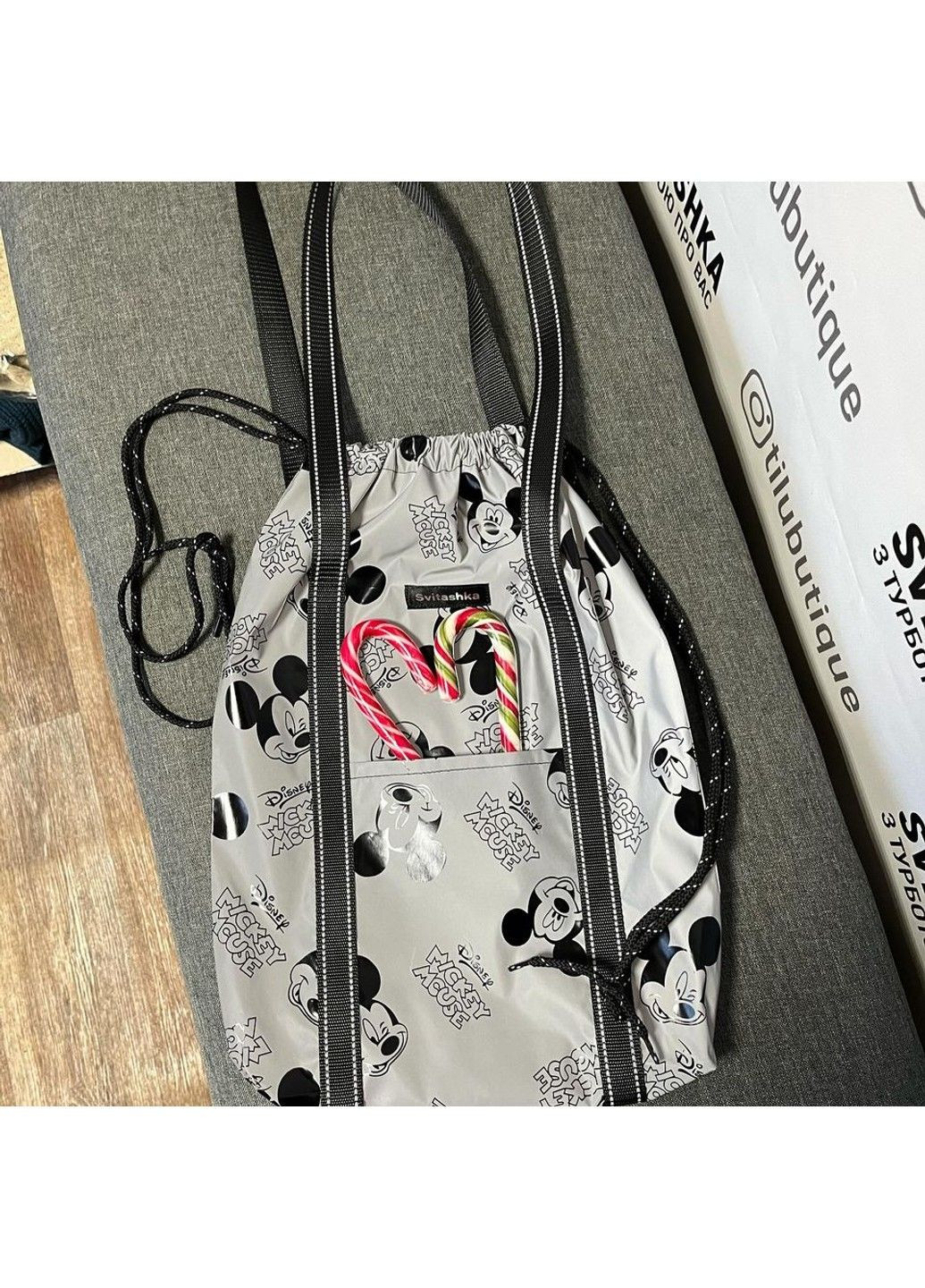 Светоотражающая сумка Микки Svitashka Lumos на завязке No Brand (307173270)