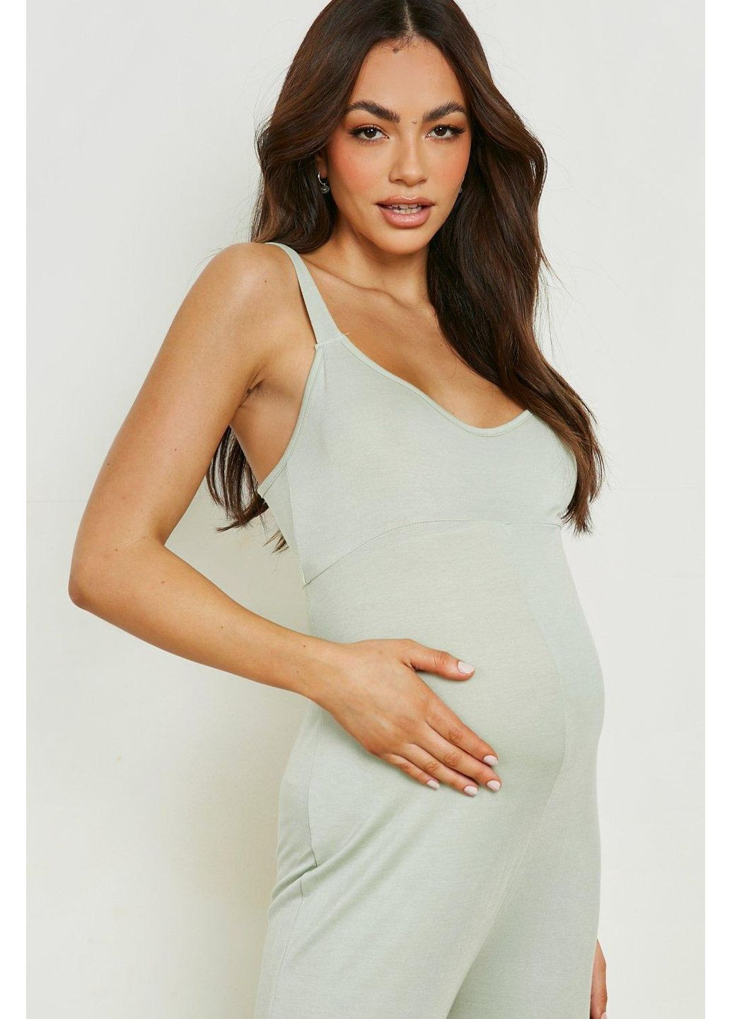 Комбінезон для вагітних Boohoo однотонний м'ятний