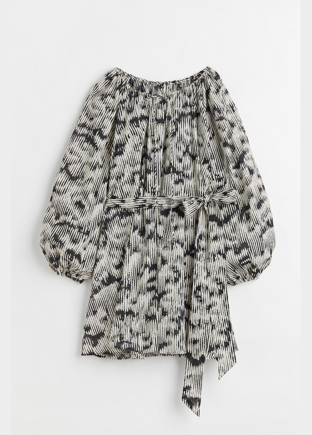 Комбинированное повседневный платье H&M с абстрактным узором