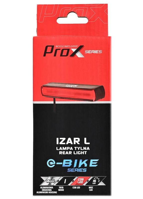 Фара задняя Izar EBIKE DC 3,7V-12V на багажник (A-O-B-P-0481) ProX (311316573)