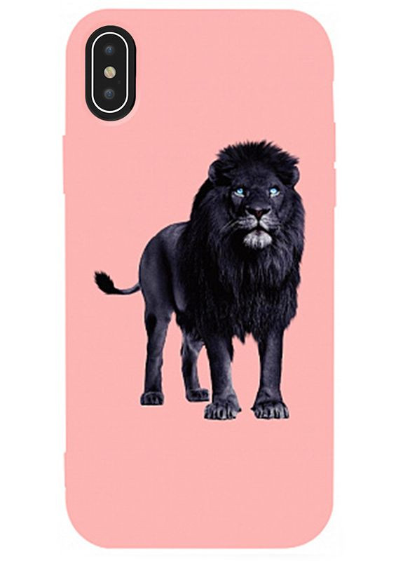 Чехолнакладка Matt TPU 2mm Print Case Apple iPhone XS Max #36 Blacklion Pink Toto (301782689)
