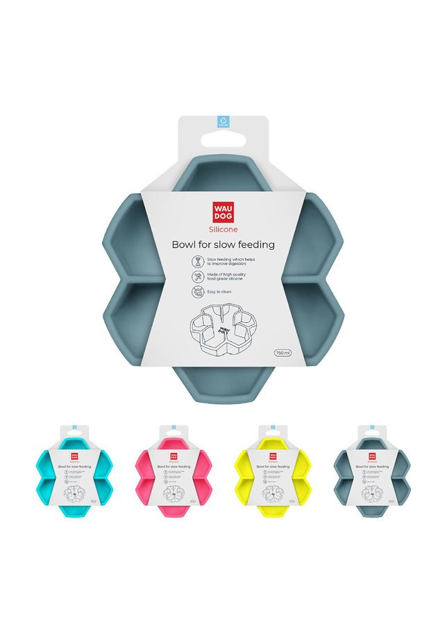 Миска для медленного питания WAUDOG Silicone,, No Brand (363198193)