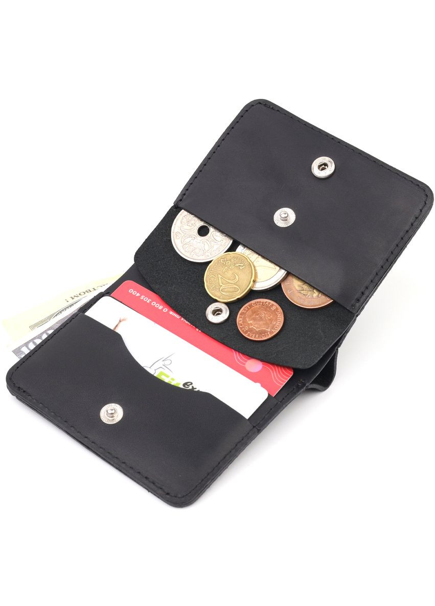 Матовое портмоне для документов мужское из натуральной кожи 16600 Черный Shvigel (306881913)