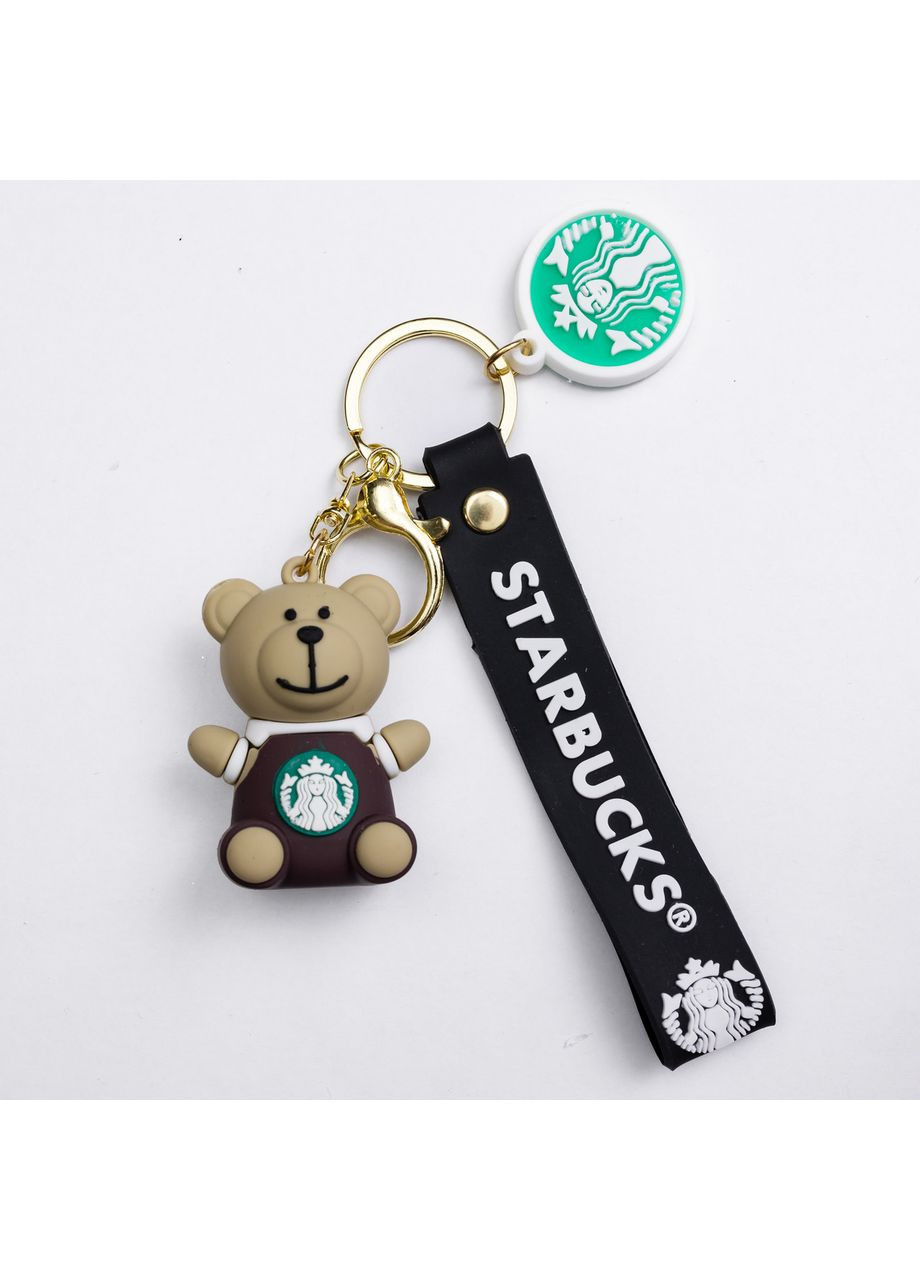 Дитячий брелок Ведмедик Старбакс 3,5×4,5 (см) для ключів, на сумку та рюкзак HP-55-26BG Yiwu (370707419)