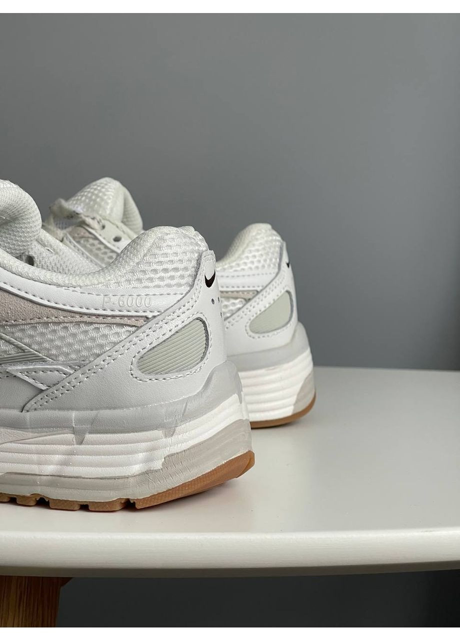Кроссовки женские и мужские Nike P-6000 White Black | Найк П-6000 белые No Brand белые демисезоны (354700430)