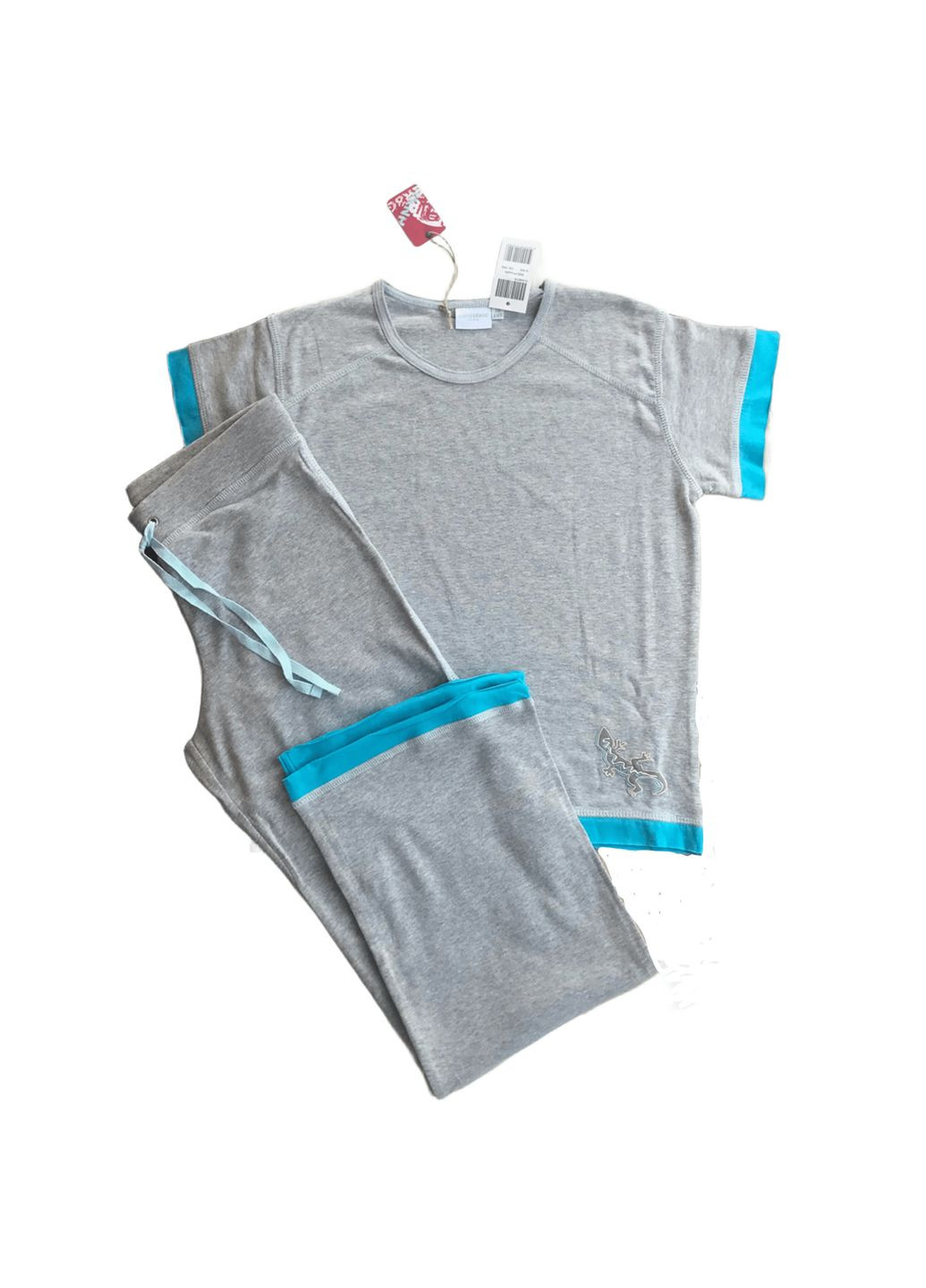 Сіра всесезон піжама carre blanc футболка + штани No Brand