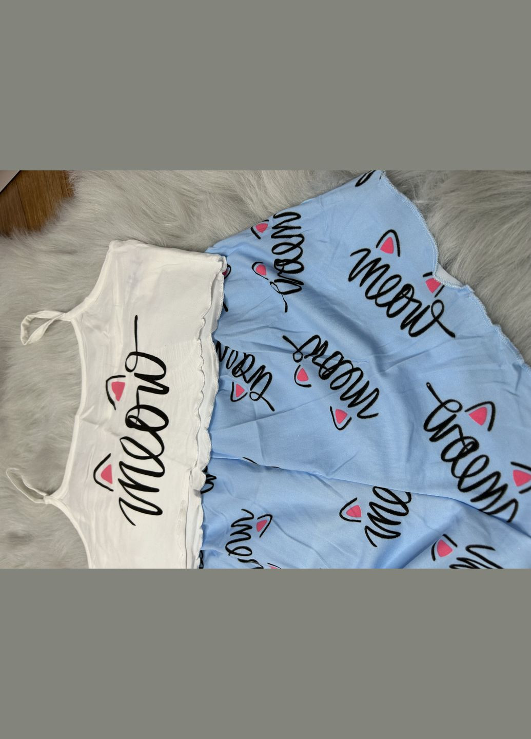 Блакитна всесезон жіноча піжама Saimeiqi