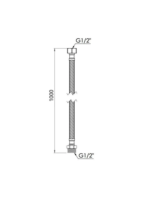 Гибкая подводка для воды Forte ВЗ 100 см SF392W100 Thermo Alliance (397565217)