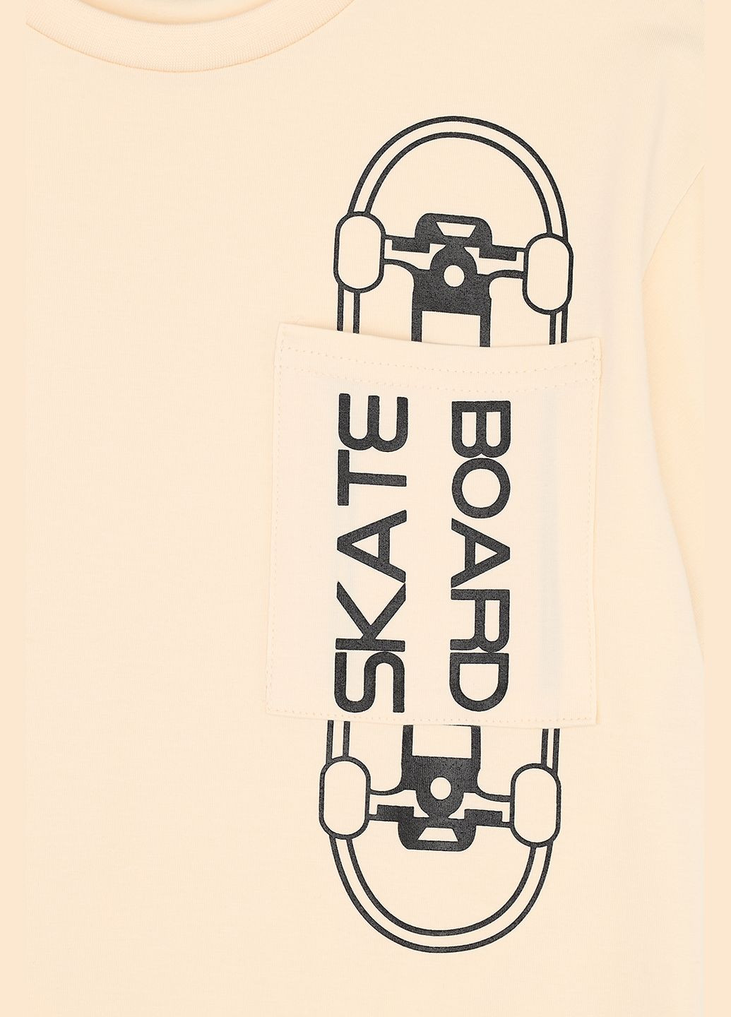 Бежева літня футболка з коротким рукавом для хлопчика колір бежевий cb-00273651 ALG