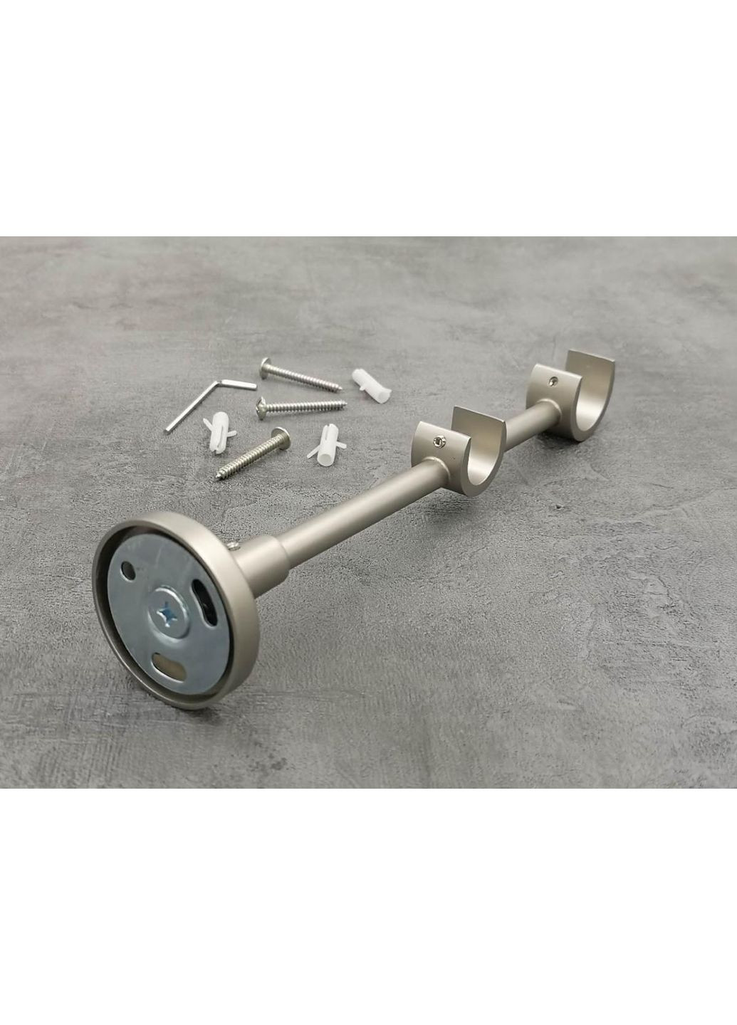 Карниз Модуло гладка штанга подвійний модерн 25/19 мм 400 см Сатин/Чорний матовий Quadrum (352782909)