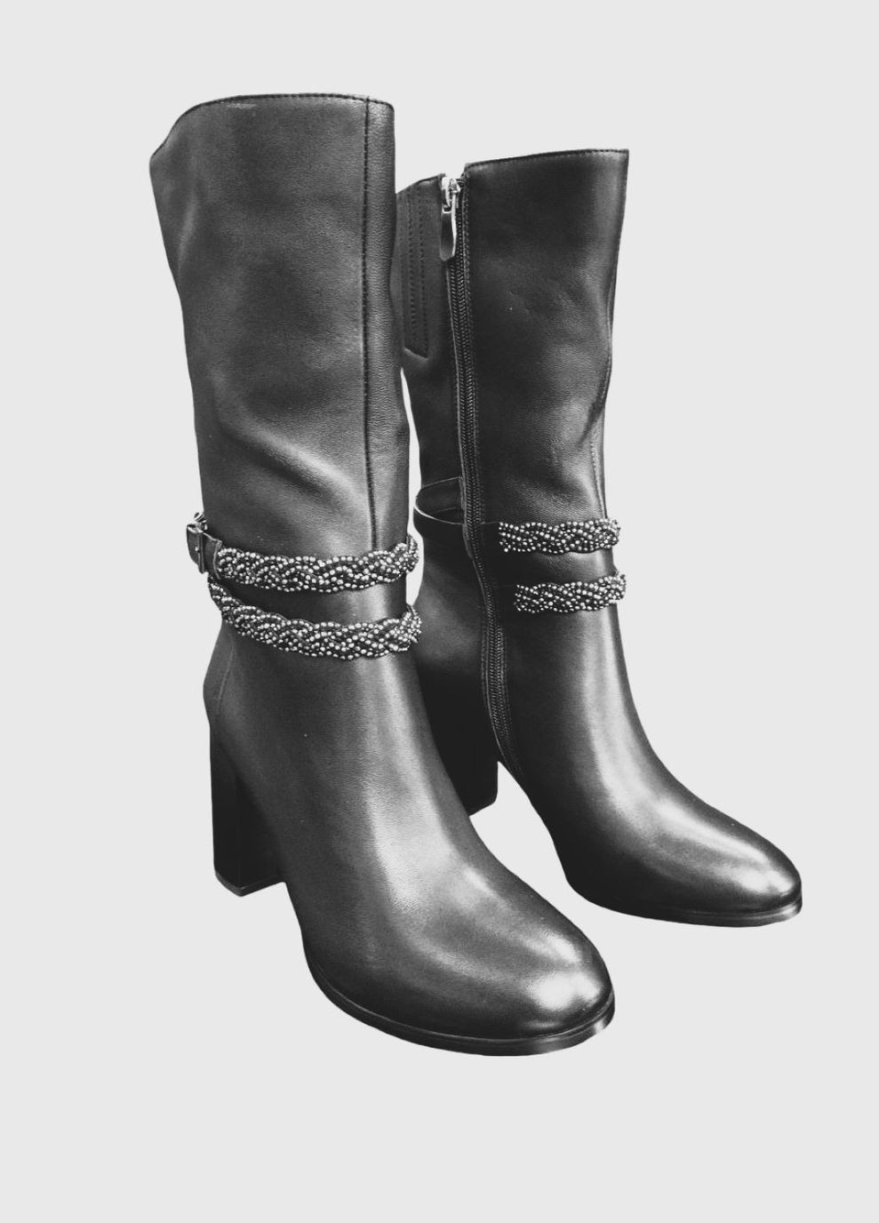 Стильні осінні чоботи жіночі 37 (24,5 см) чорні Mea Balan (311205658)