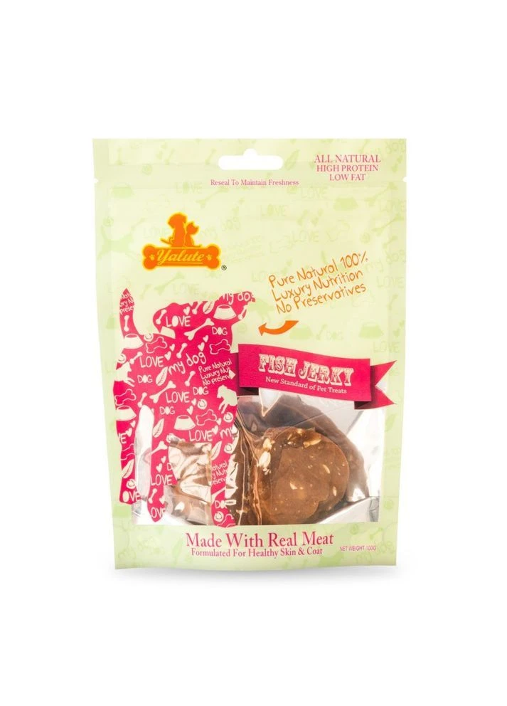 Лакомство для собак Salmon and Oats in Heart Shape с лососем и овсом 100 г (YLT-042) Yalute (362135276)