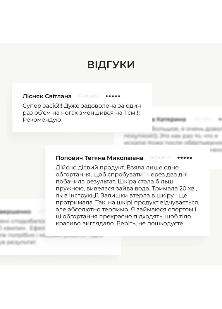 Антицеллюлитные обертывания с охлаждающим эффектом 6 процедур для женщин для похудения и подтяжки кожи. Hillary (387361349)