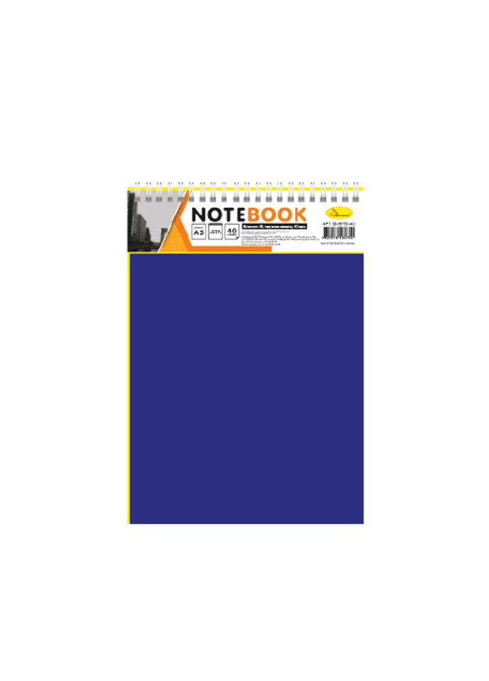 Блокнот А5 В-БП5-40, 40 листов, пружина сверху Синий Апельсин (301086281)