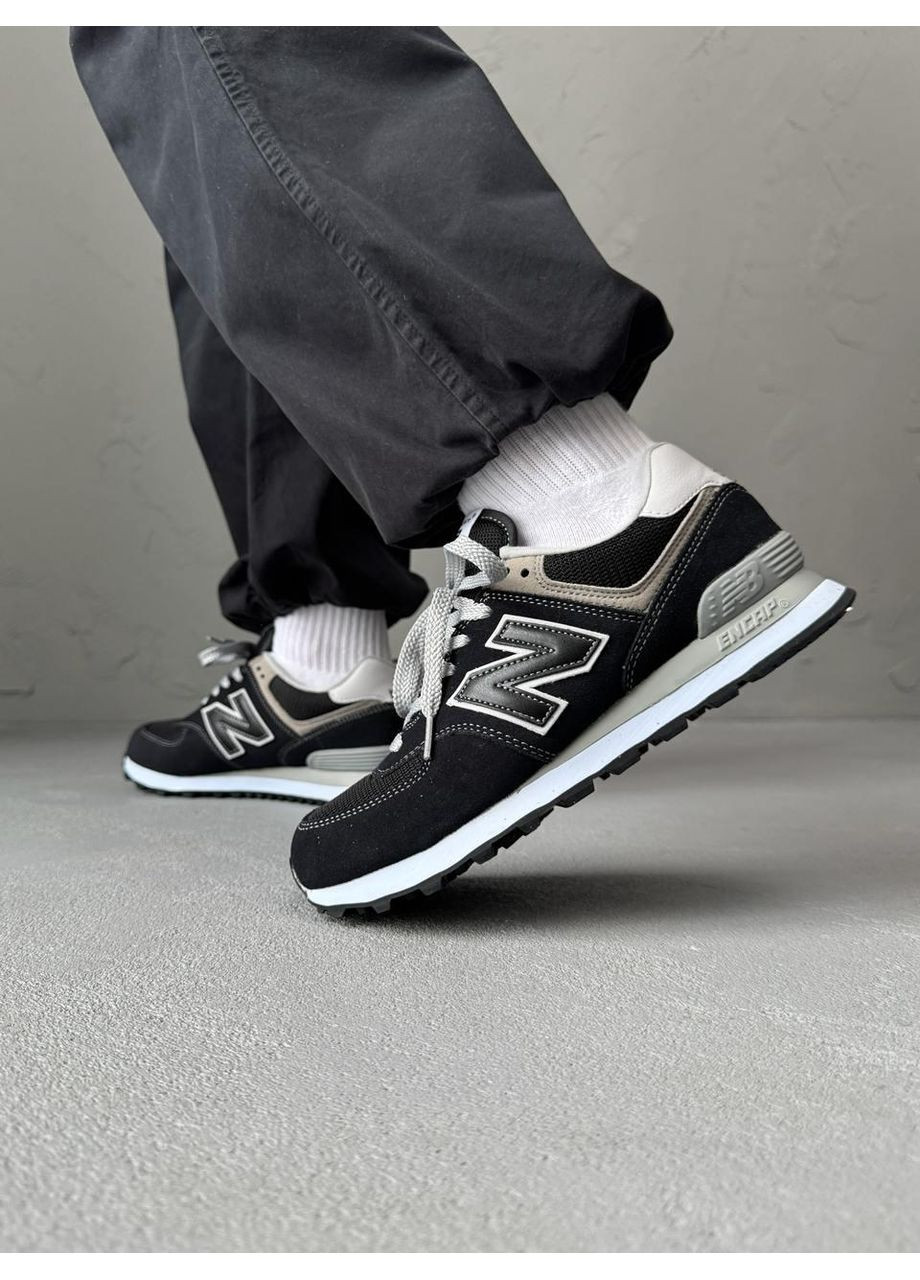 Серые демисезонные кроссовки мужские new balance 574 legacy black grey нью беланс 574 No Brand
