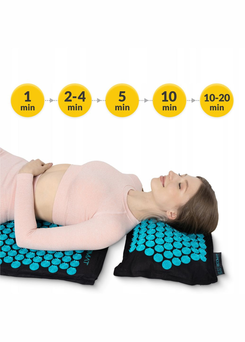 Коврик акупунктурный с подушкой Eco Mat Аппликатор Кузнецова Black/Blue () 4FIZJO P-5907739316684 (275653877)