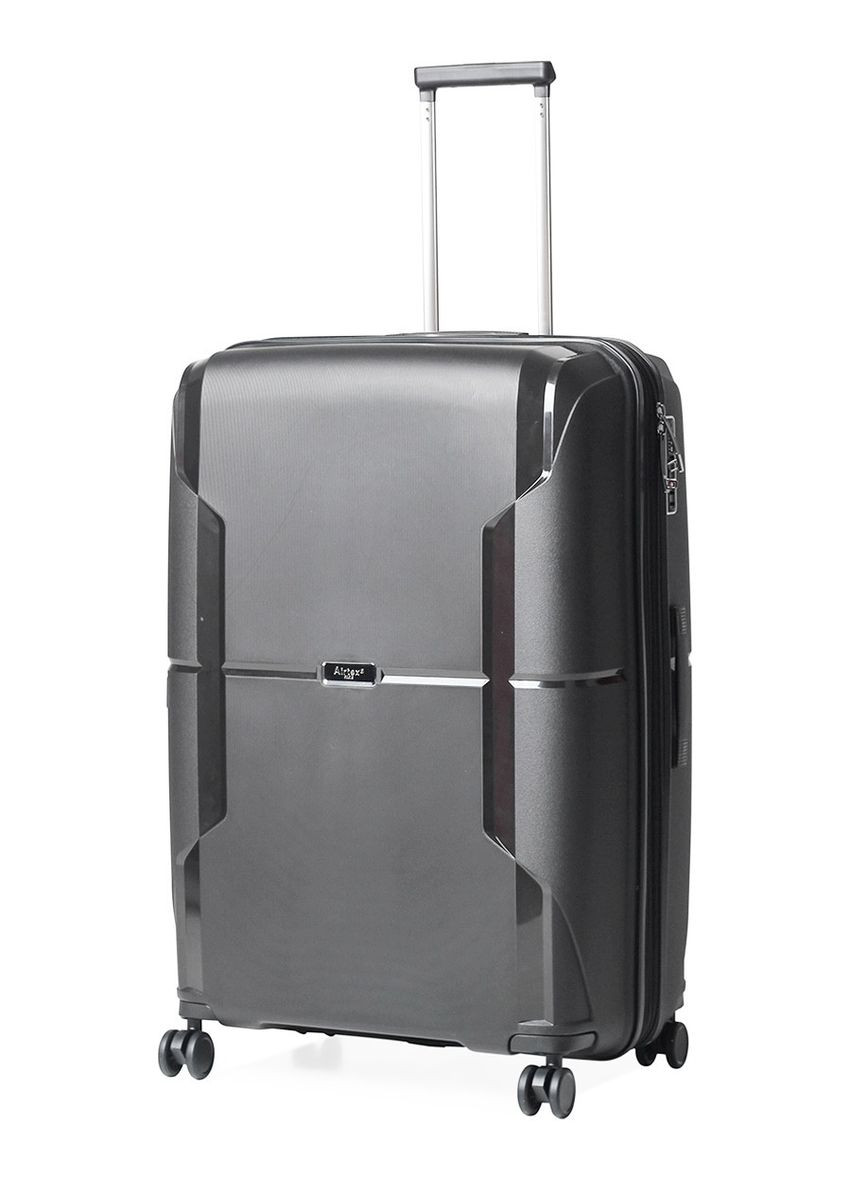 Чемодан большой L полипропилен серый 77х52х31+5/126л/4.4кг/ 245 AIRTEX (324801731)