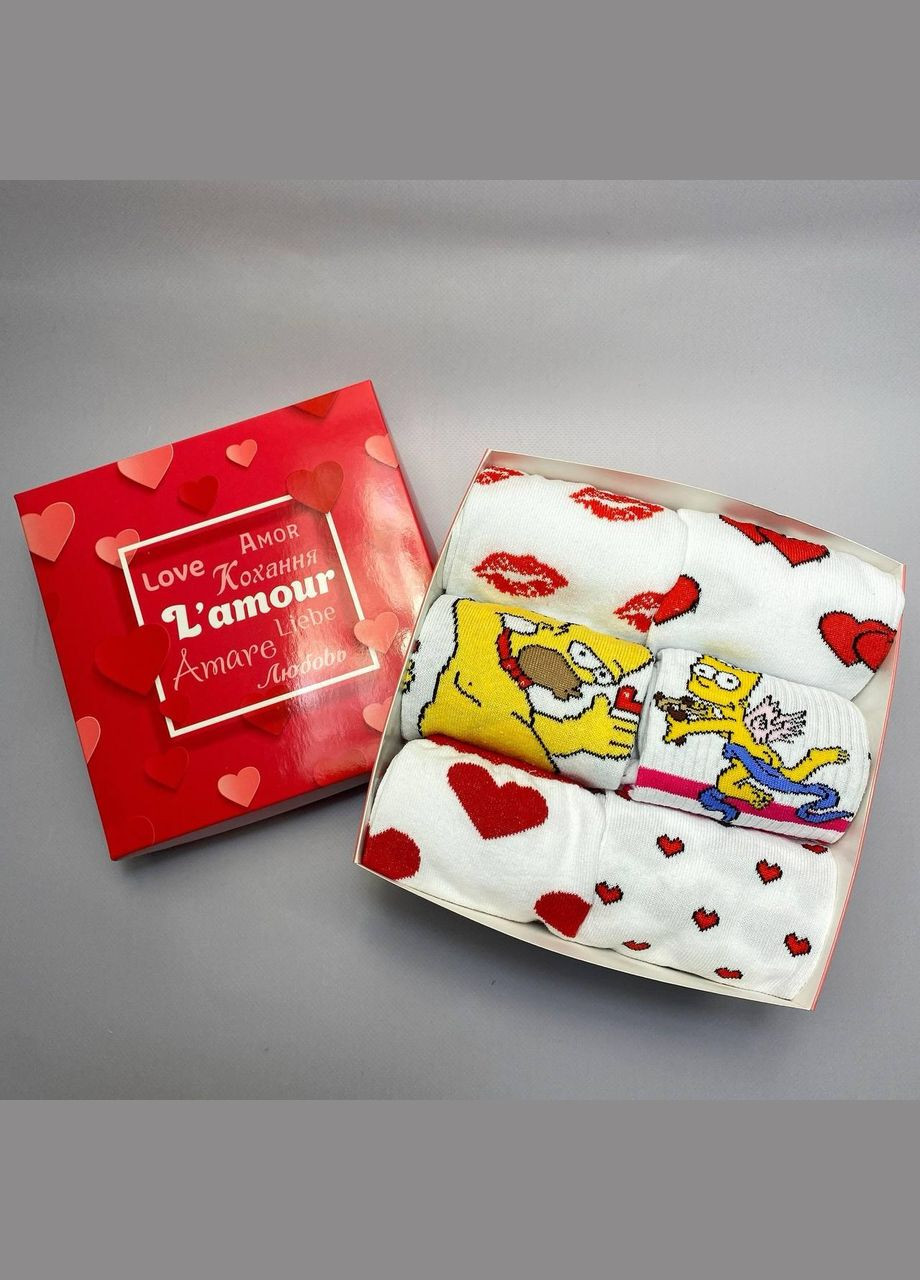 Белые бокс мужских носков 40-45 на 6 пар в подарочной коробке Vakko (307009112)