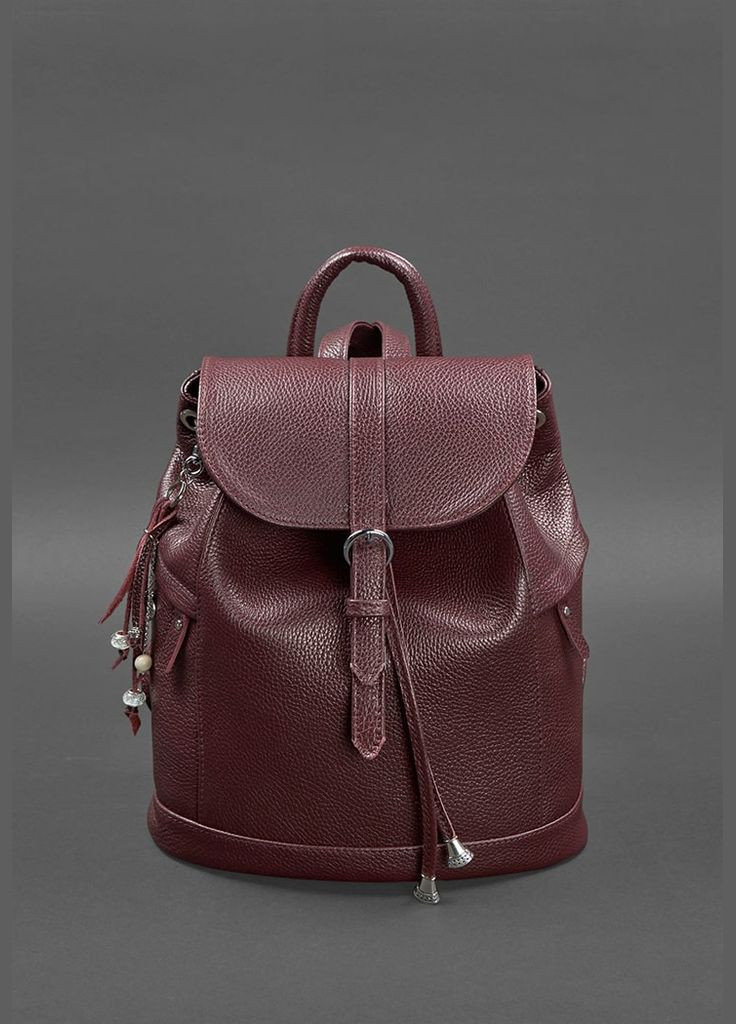 Шкіряний жіночий рюкзак Олсен марсала (A-027184) BlankNote (330144534)