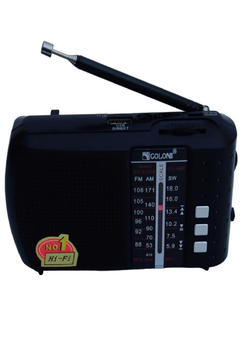 Радіоприймач портативний ICF-8 радіо на акумуляторі Чорний Golon (319204098)