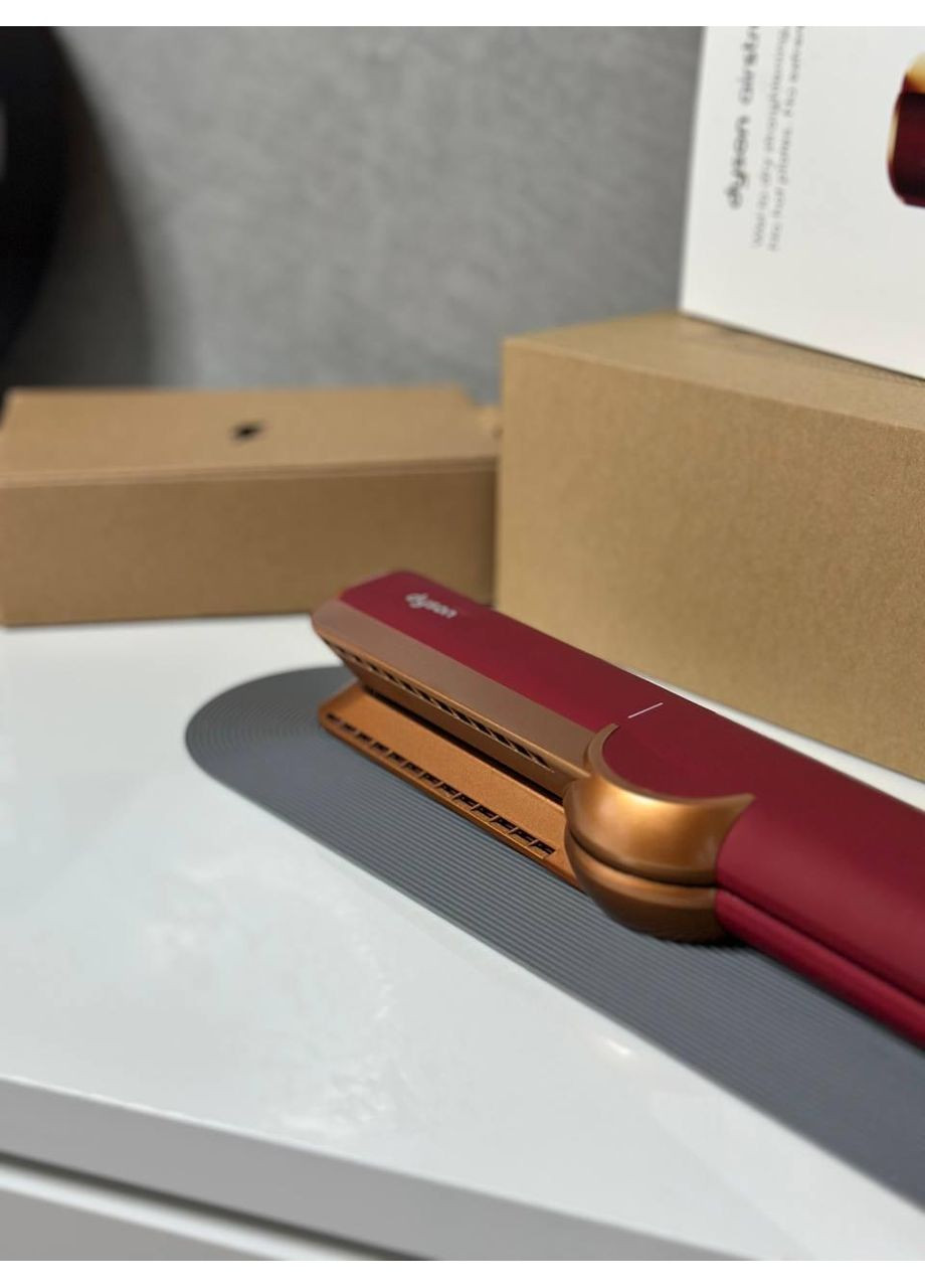 Выравниватель для волос Airstrait бордовый для сушки и выравнивания волос с ионизацией, premium copier, гарантия 12 мм Dyson (370639630)