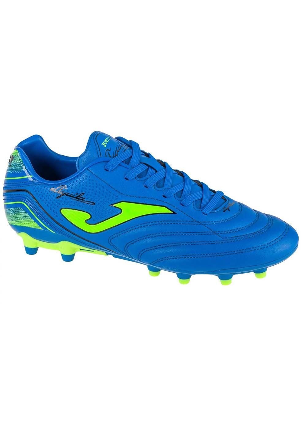 Цветные бутсы aguila синий.салатовый Joma