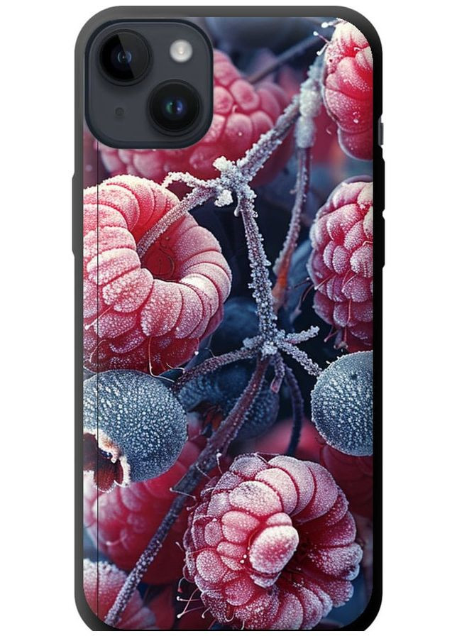 TPU черный чехол 'Морозные ягоды' для Endorphone apple iphone 14 plus (285117582)