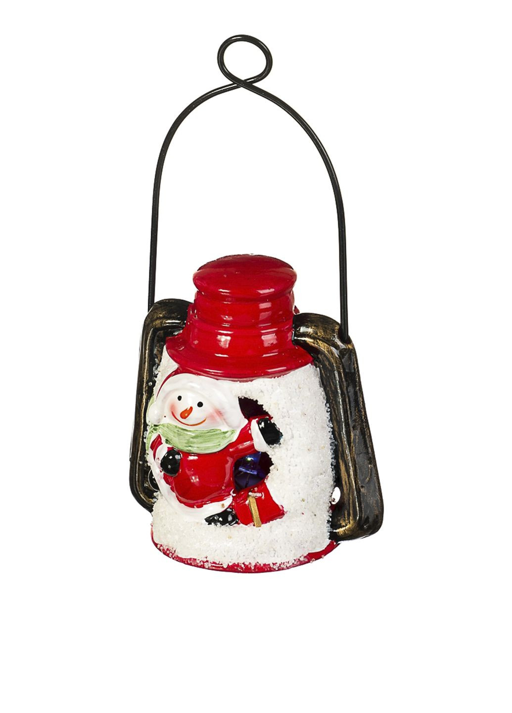 Фігурка "Ліхтарик сніговик з подарунком" колір різнокольоровий ЦБ-00264414 No Brand (307071682)