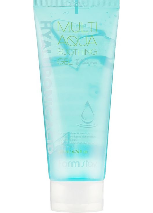 Багатофункціональний заспокійливий гель з гіалуроновою кислотою Hyaluronic Acid Multi Aqua Soothing Gel 200ml (853614-5944) FarmStay (368658736)