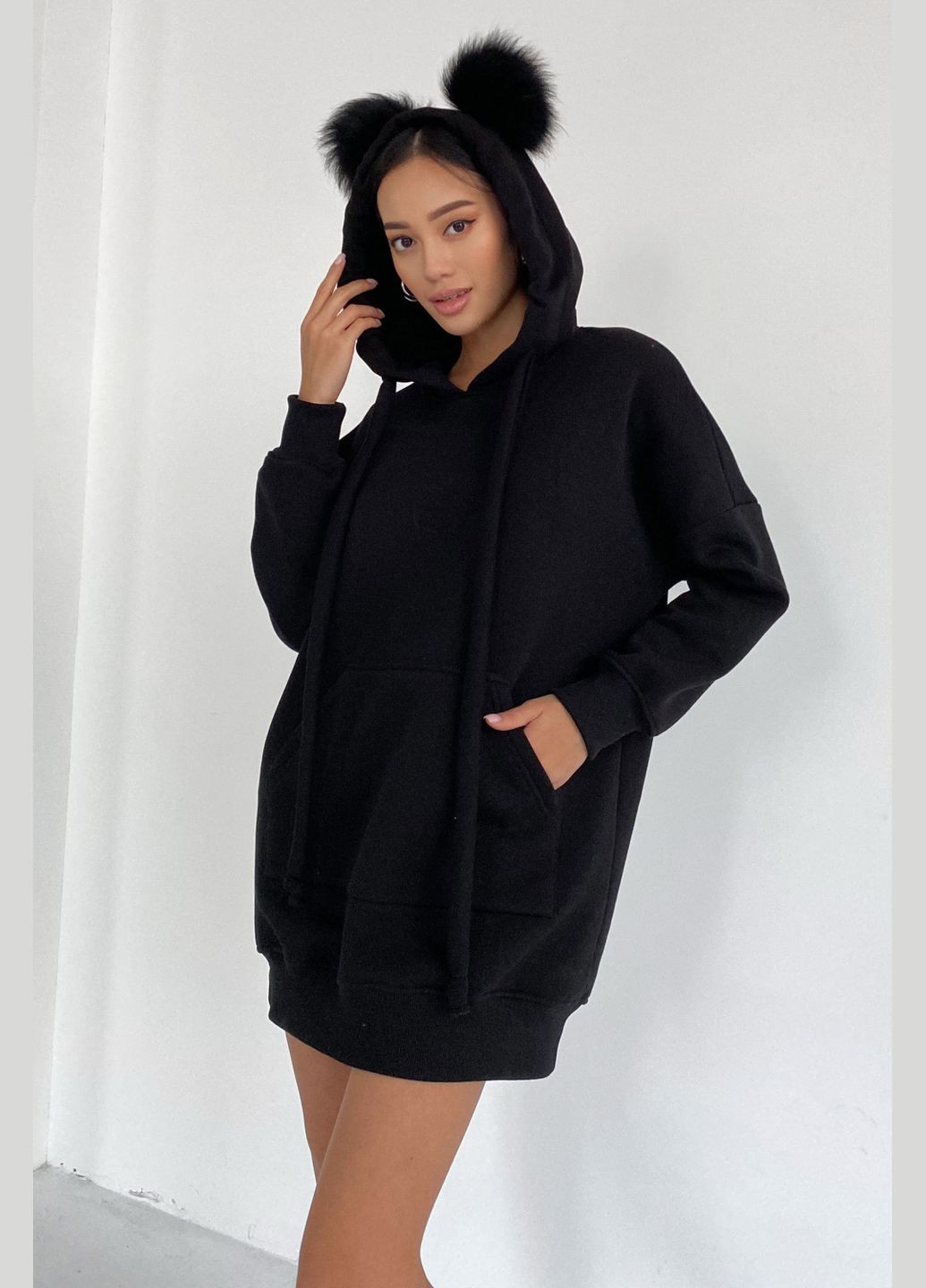 Черное повседневный, кэжуал платье Liton