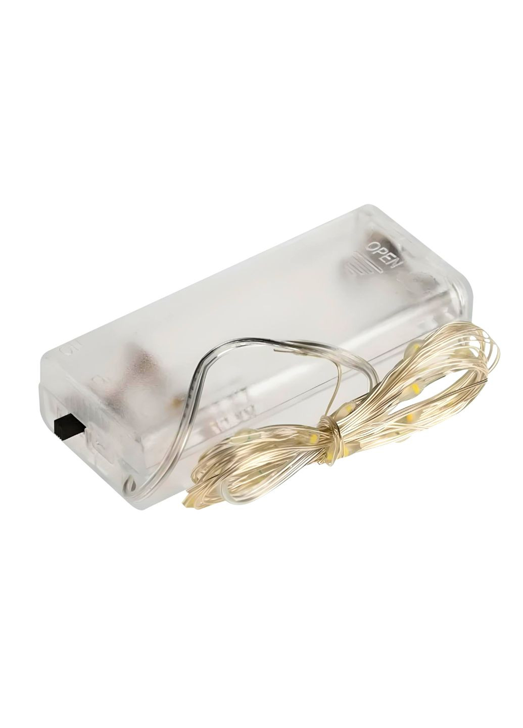 Елочное украшение гирлянда Xmas "Роса" 3 м на 2 батарейках Белый (HA-51) No Brand (334011187)