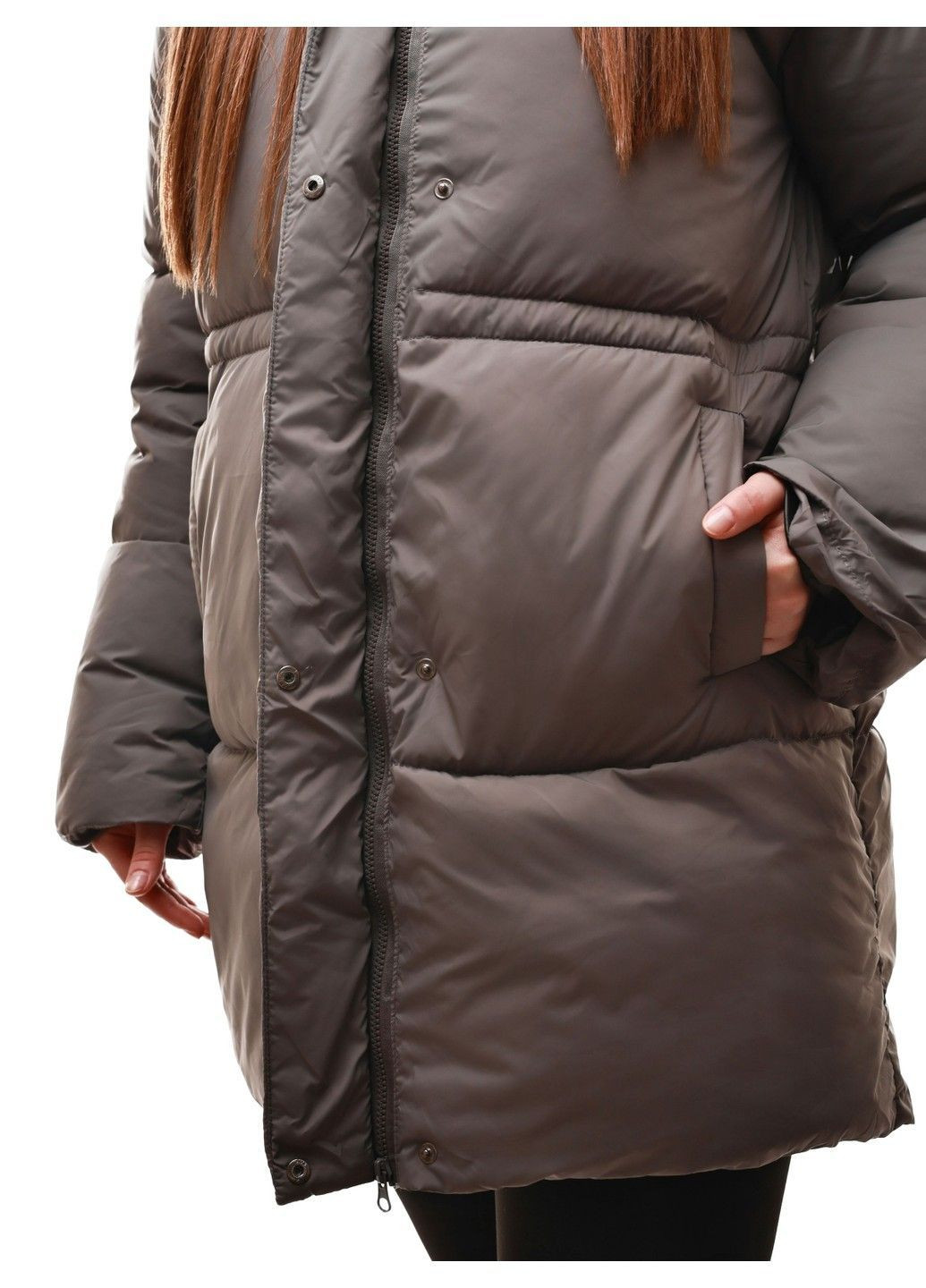 Темно-сіра куртка демісезонна жіноча FAVORITE STYLE