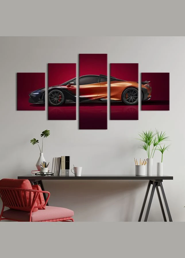 Картина на холсте Фантастический суперкар McLaren 765LT Strata 187x94 см (1377-52) KilArt (380009260)