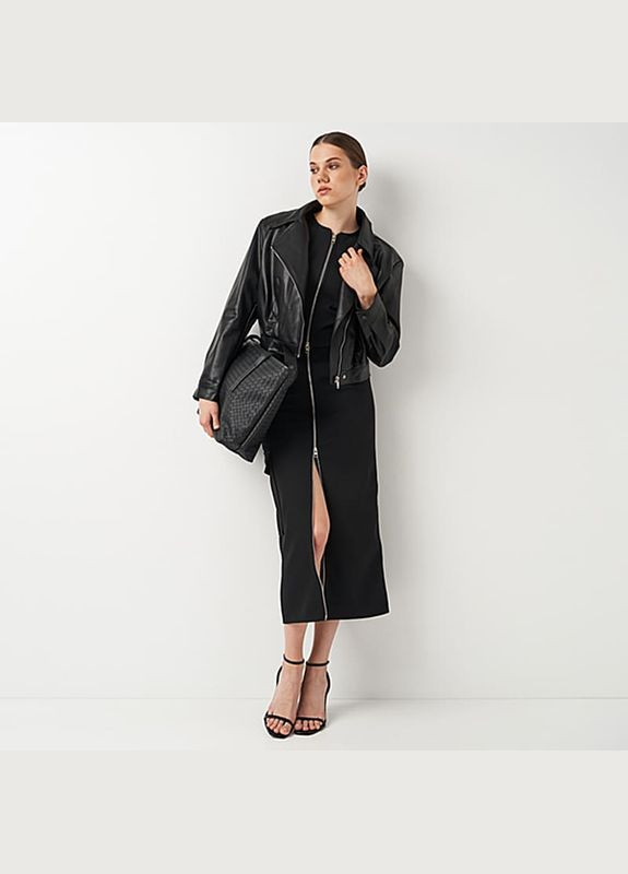 Черная демисезонная женская куртка a-ona k12363bl - s Ricco Grande