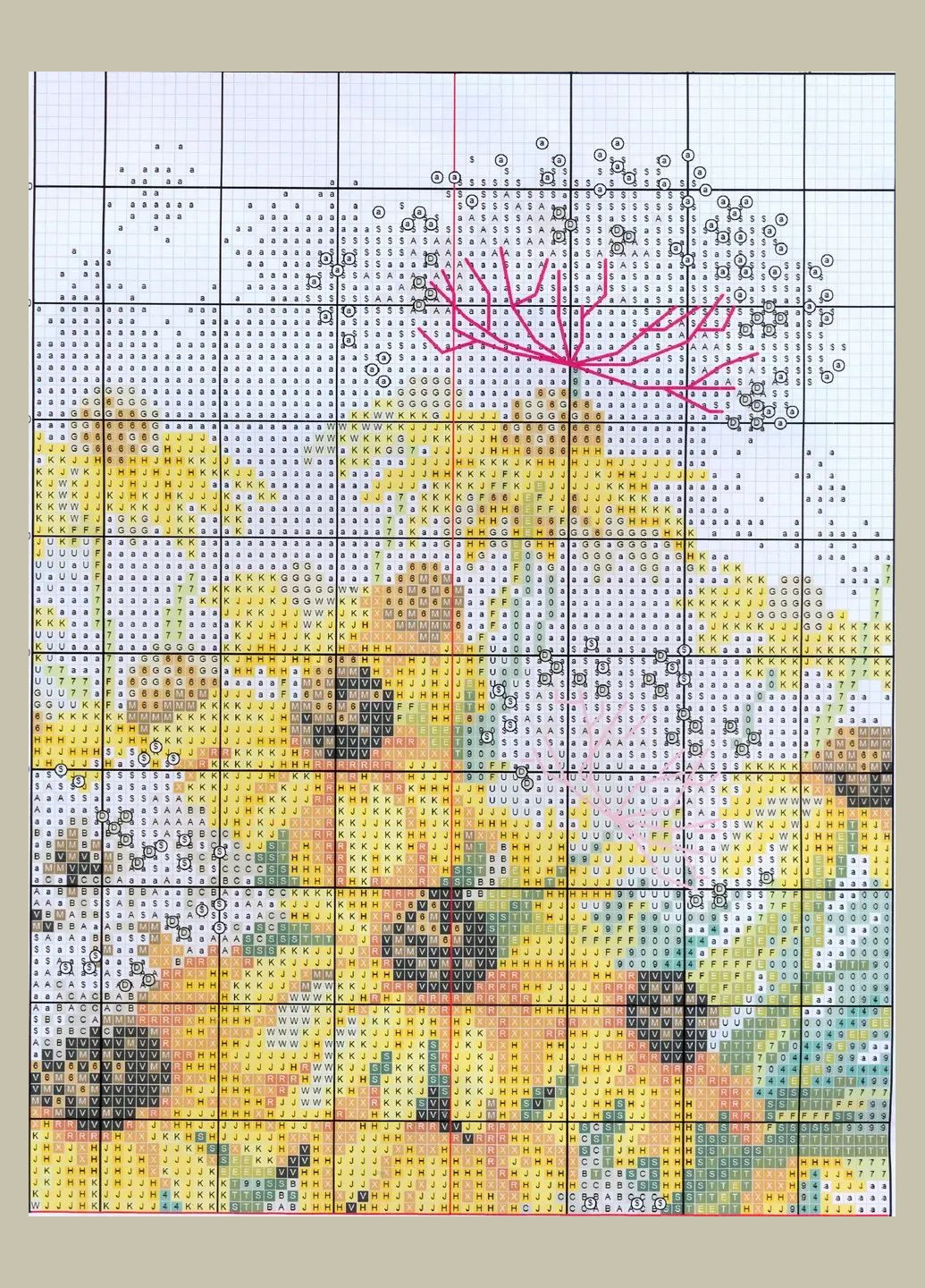 Набор для вышивания по нанесённой на канву схеме "Daisies and blue and white porcelain"AIDA 14CT printed48*43с Joy Sunday (313614563)