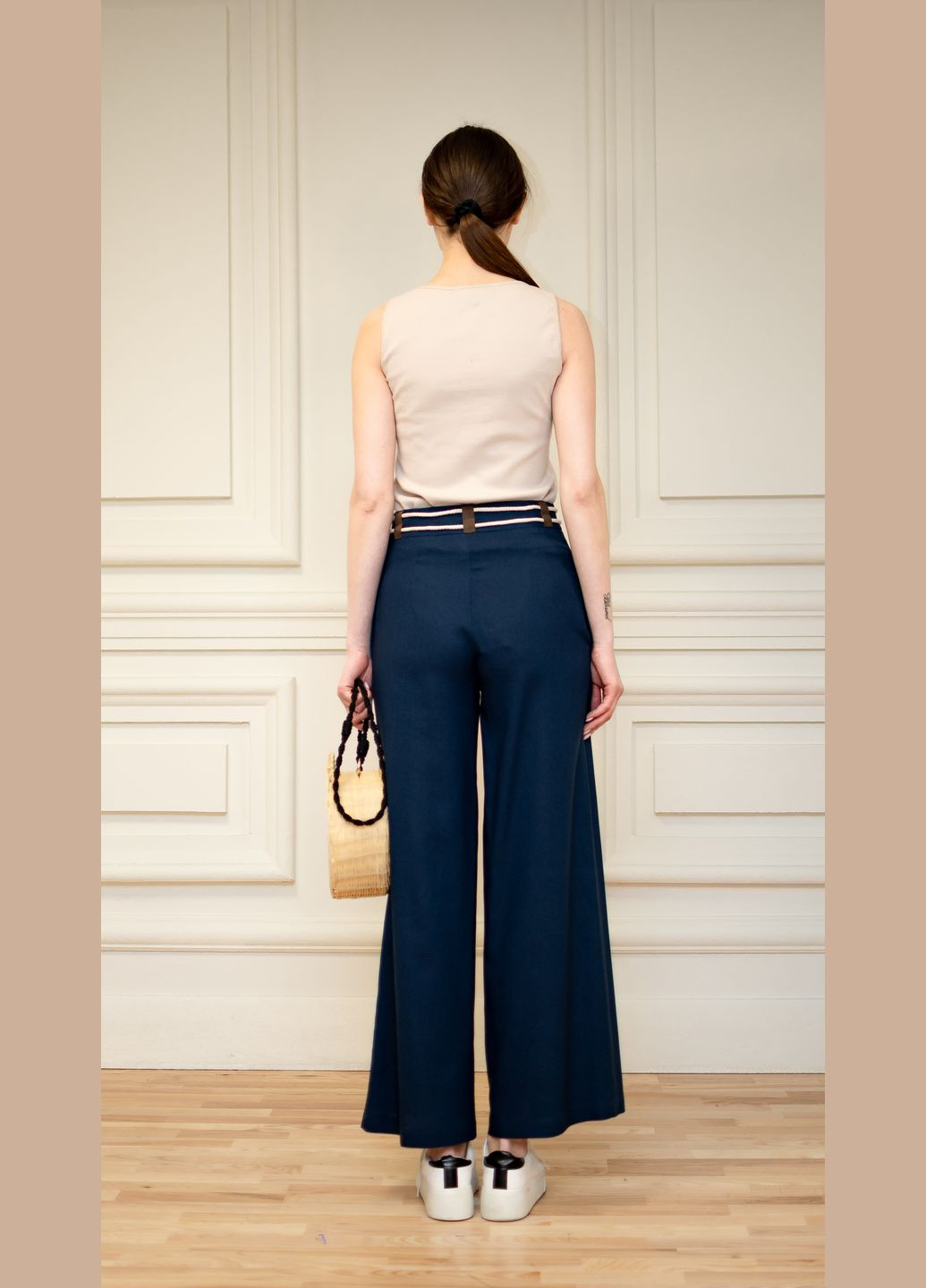 Широкие льняные брюки дате Dolcedonna (338377888)