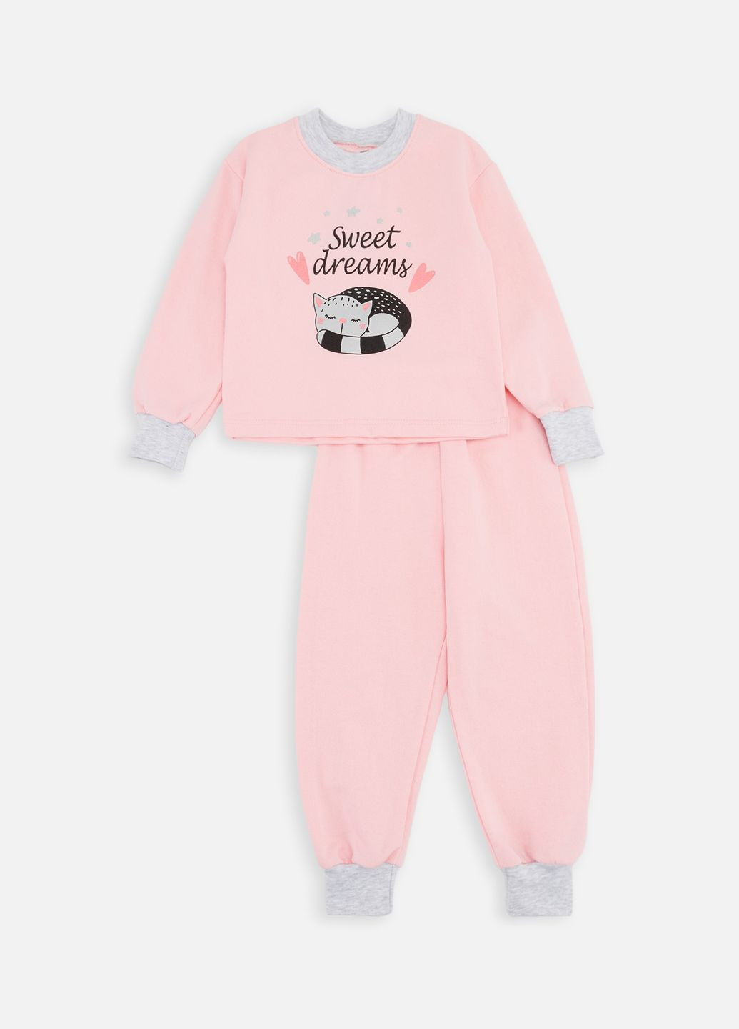 Рожева зимня піжама для дівчинки колір рожевий цб-00262106 Dexters