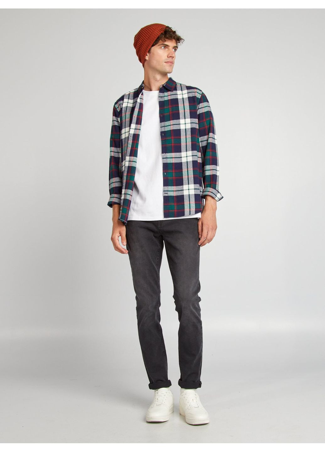 Темно-синяя рубашка Kiabi