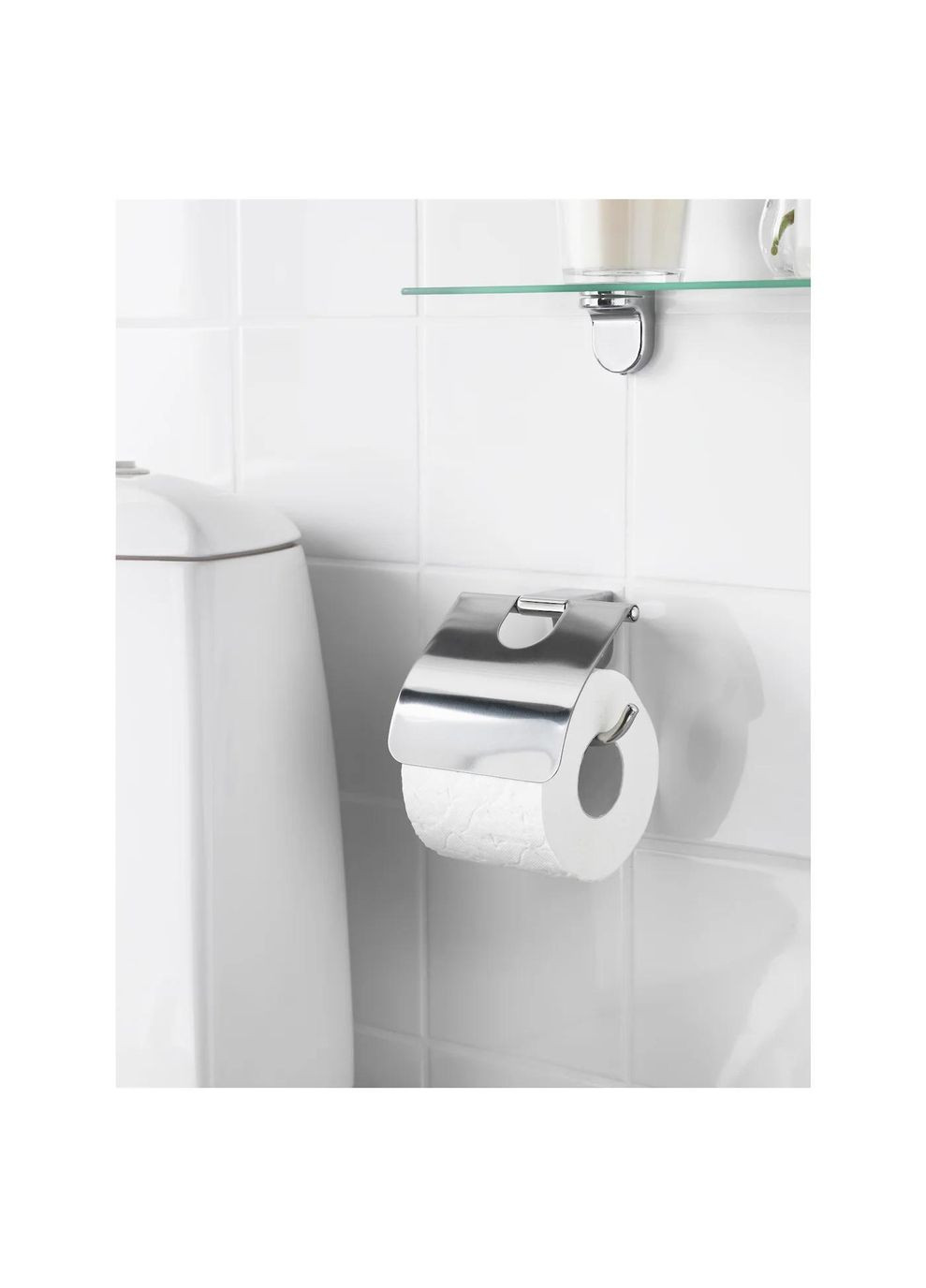 Тримач туалетного паперу ІКЕА KALKGRUND хром (00291476) IKEA (267902698)
