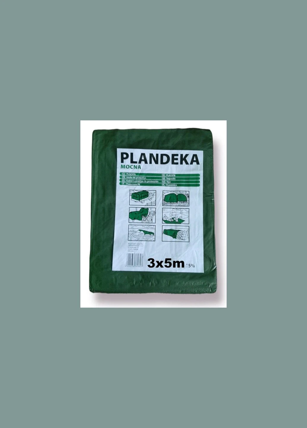 Тент Пландека Тарпаулін 3x5 захисний (110g/m2) зелений ( ) Польща Wimar (336383997)