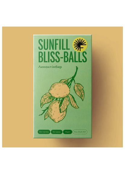 Цукерки Bliss-balls лимон-імбир 135г Sunfill (370079940)