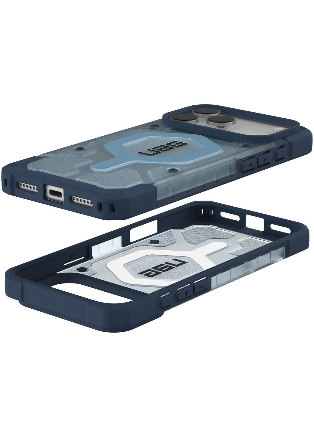 Чехол и ремешок для iPhone 17 Pro Max, Pathfinder Clear MagSafe Bundle, Blues Lanyard (1145521BV03) UAG (372464599)